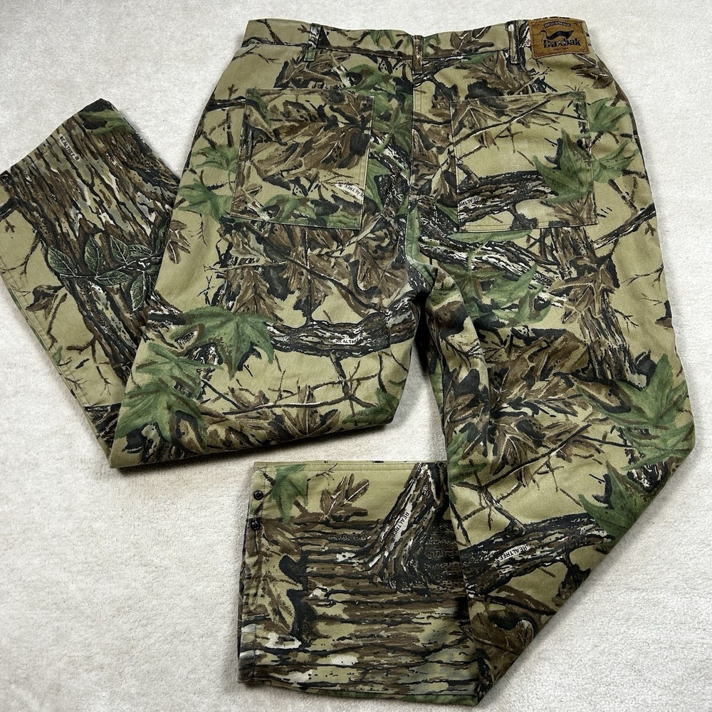 Vintage 90s Duxbak Camo Pants Mens 40x32 Realtree Lined Insulated Hunting - Picture 2 of 9